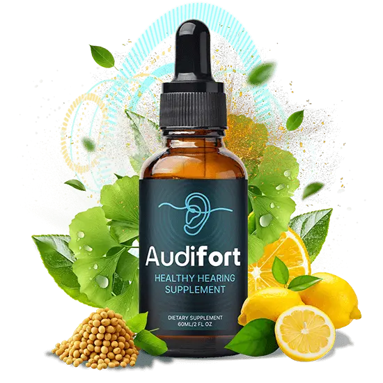 Audifort supplement label, 60 ml dropper bottle