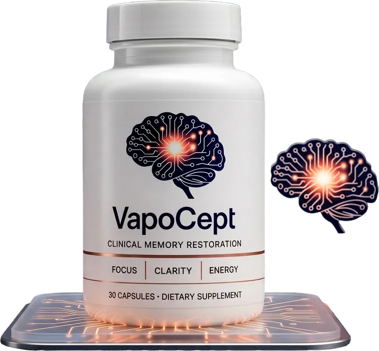 VapoCept memory and focus supplement bottle